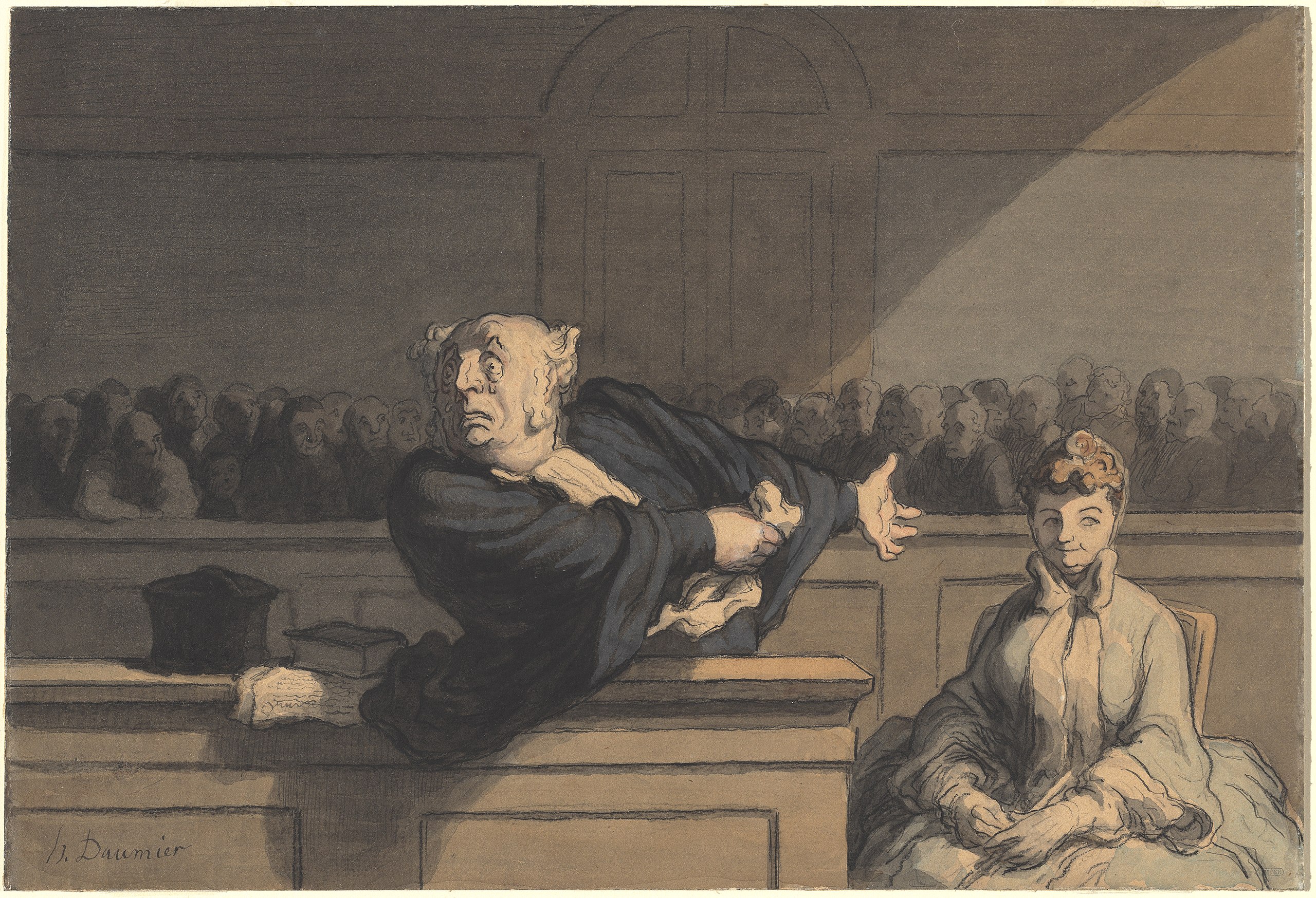 Honore_Daumier_Le_Defenseur_Counsel_for_the_Defense_c._1862-1865_NGA_168817